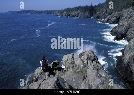 UNS, mir, wandern die Fett - Bay Of Fundy Küstenblick vom Küstenweg (MR) Stockfoto