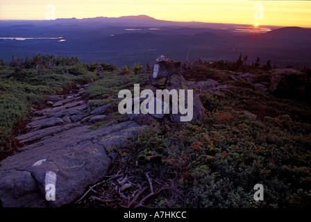 Nordamerika, uns, mich, den Appalachian Trail in Maine Piscataquis Bergen. Mount Katahdin. Northern Forest. Stockfoto