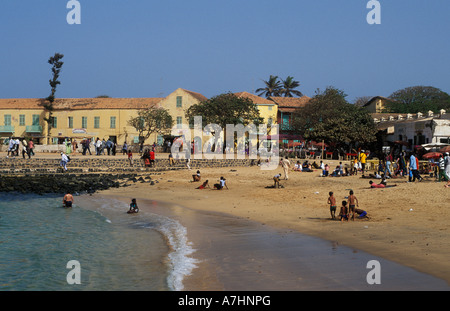 Strand Insel Goree Senegal Stockfoto