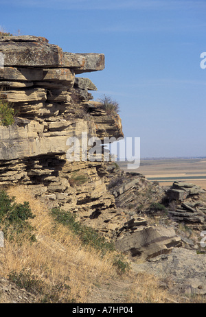 USA, Montana, Ulm Pishkun State Park, Ulm, Büffel springen wo Indianer Klippen Bison fuhr Stockfoto