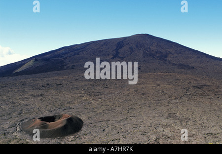 Parasitäre Krater, Piton De La Fournaise, Reunion Stockfoto