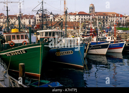 Angeln Boot, Boote, Hafen, Französisches Baskenland, Saint-Jean-de-Luz, Aquitanien, Frankreich, Europa Stockfoto