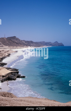 Al Mughsayl Strand in der Nähe von Salalah, Dhofar, Oman Stockfoto