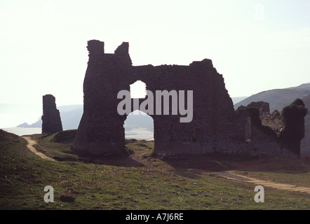 Pennard Castle, Gower, Wales Stockfoto