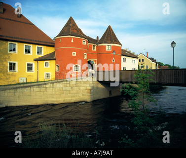 Stadttor, Biertor, Cham, Naturpark Oberer Bayerischer Wald, Oberpfalz, Bayern Stockfoto