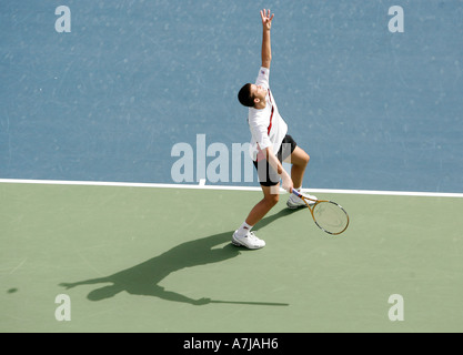 Tennis Pro Mikhail Youzhny Russlands auf die Dubay Duty Free Männer offen. Stockfoto