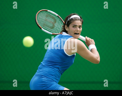 Tennis Pro Eleni Daniilidou aus Griechenland bei den Australian Open in Melbourne / Australien. Stockfoto