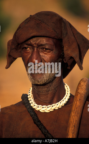 traditionelle Jäger, Telí Dorf, Dogon Landes, Mali Stockfoto