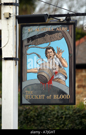 Pub Schild Cornwall UK Stockfoto