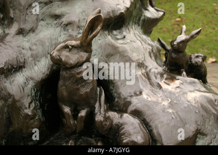 Detail Peter Pan Statue Kensington Gardens London UK Sir George Frampton, R.A., P.R.B.S. (1860-1928) Stockfoto