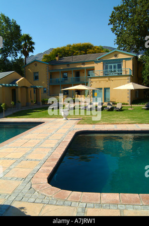 Die wunderschöne Anlage und Hotel in Franschhoek Country House und Villen Stockfoto