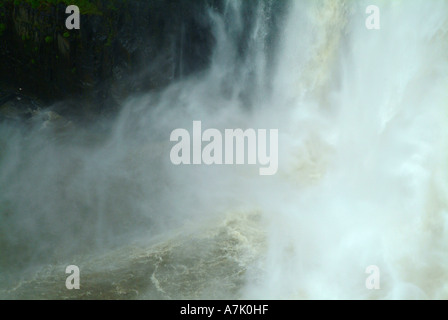 Nahaufnahme des Wasserfalls am Umgeni River bei Howick-Natal South Africa Stockfoto