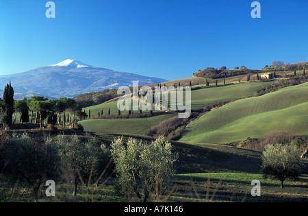 Monte Amiata und das Val d ' Orcia in der Toskana, Italien Stockfoto