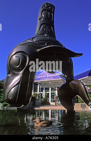 Großer Schwertwal Skulptur Vancouver Aquarium BC Vancouver Stockfoto