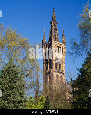 Universität Glasgow, Universität Tower, Glasgow, Scotland, UK Stockfoto