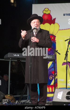 Rabbi Israel Meir Lau Oberrabbiner von Tel Aviv ex Oberrabbiner von Israel März 2006 Stockfoto