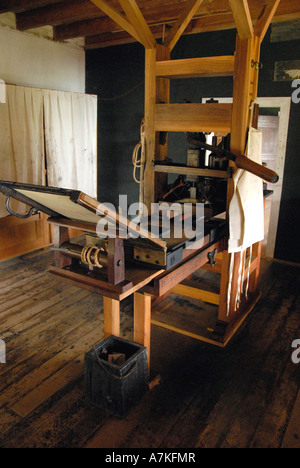 Druckmaschine Pompallier Russell Nordinsel Neuseeland Stockfoto