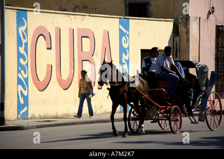 Viva Cuba Libre Wandgemälde in Havanna Kuba Stockfoto