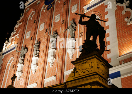 Das alte Rathaus und die Bruderschaft der Mitesser Haus in Riga Lettland Stockfoto