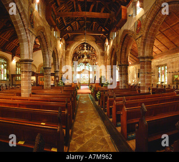 Prestbury Kirche St Peters Interieur Stockfoto