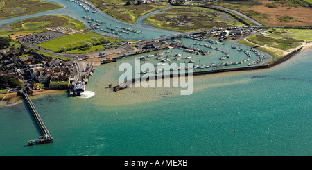 Yarmouth aus der Luft Isle Of Wight Stockfoto