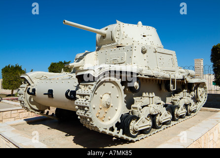 Italienischen Kampfpanzer, El Alamein Kriegsmuseum, El Alamein, Ägypten Stockfoto