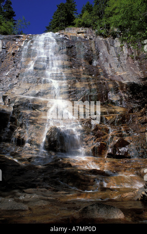 Nordamerika, USA, NH, Weißer Berg NF. Höchsten Wasserfall in NH.  Crawford Notch. Stockfoto