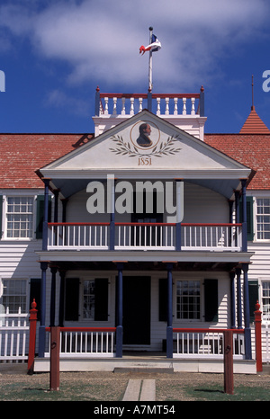 USA, ND, Lewis und Clark Trail, Williston, Bürgerhaus, Handelsposten Fort Union National Historic Site; Pelzhandel Stockfoto