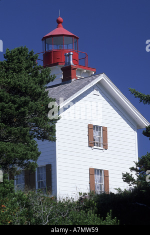 Nordamerika, USA, Oregon, Newport, alte Yaquina Bay Leuchtturm entlang der Küste von Oregon Stockfoto