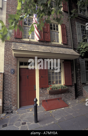 USA, Philadelphia, Pennsylvania Elfreth Gasse, älteste Conginuously besetzt-Straße in den USA Stockfoto