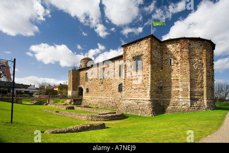 Colchester Castle Park im Frühjahr Colchester Castle in Britains älteste Stadt aufgezeichnet Stockfoto
