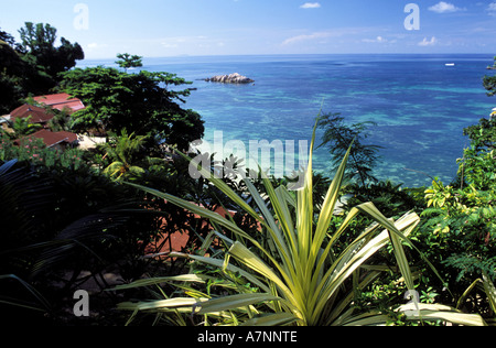 Seychellen, Praslin island, Nord-Westküste, Chevalier Bucht, Lazio Bucht Stockfoto