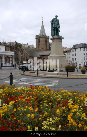 Statue von Prinz Albert in St Peter Port, Guernsey, Channel Islands Stockfoto