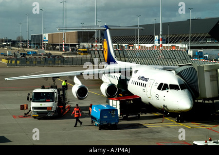 Munchen De Franz J Straus Flughafen Flugzeug lufthansa Stockfoto