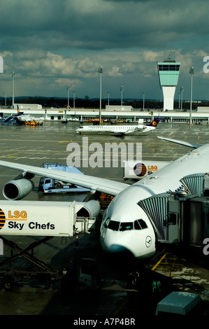 Munchen De Franz J Straus Flughafen Flugzeug lufthansa Stockfoto