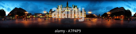 Paris, Hotel de Ville in der Abendstimmung - nicht für Postkarten und Kalender, Paris, Frankreich, Hotel de Ville Stockfoto