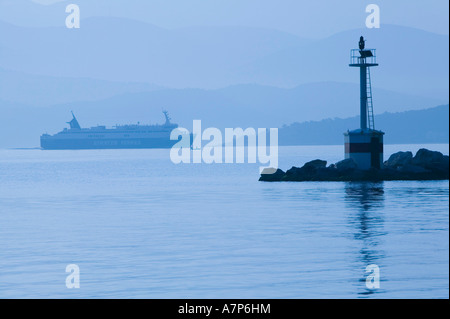 Griechische Insel Fähre, Argostoli Bay, Kefalonia, Ionische Inseln, Griechenland Stockfoto
