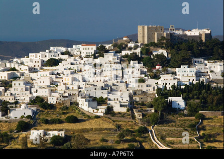 Kloster des Hl. Johannes der Theologe, Hora, Patmos, Griechenland Stockfoto