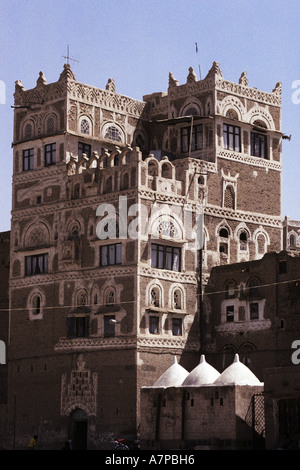 traditionelles Haus in der Altstadt, Jemen, Sanaa Stockfoto