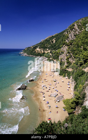 Griechenland, Ionische Inseln, Korfu, Westküste, Myrten Strand Stockfoto