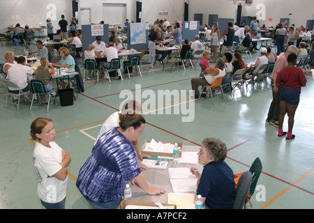 Florida Charlotte County, Port Charlotte Nachbarschaft, Wohngebiet, Zentrum, Zentrum, State FEMA Disaster Recovery Center, Zentrum, Federal Emergency Management Stockfoto