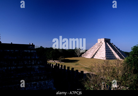 Mexiko, Yucatan-Zustand, Maya-Stätte von Chichen Itza, die Pyramide des Kukulcan oder castillo Stockfoto
