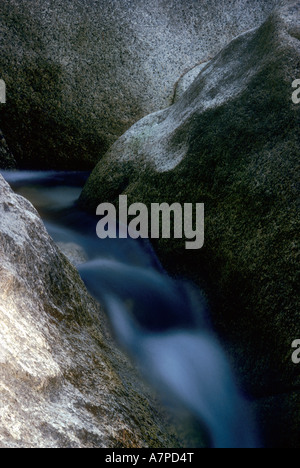 Kleine Kaskade fließt durch Granitfelsen auf Sunrise Creek Yosemite Valley Yosemite Nationalpark, Kalifornien USA Stockfoto