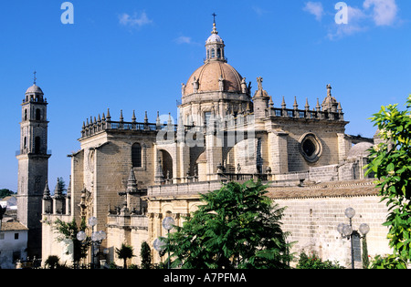 Spanien, Andalusien, Jerez De La Frontera, Kathedrale mit der Gotik, Barock und Neoklassik Stile Stockfoto
