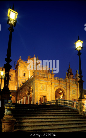 Spanien, Andalusien, Sevilla, Plaza de Espana (Spanien Platz) für die Weltausstellung 1929 erbaut Stockfoto