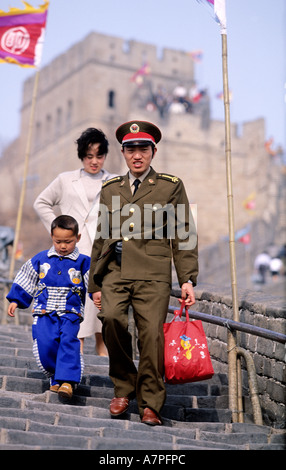 China, Gemeinde von Peking, die chinesische Mauer bei Badaling Stockfoto