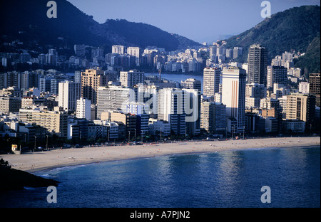 Brasilien, Rio De Janeiro, der Stadt und Ipanema (Luftbild) Stockfoto