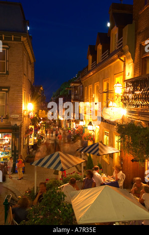 Rue du Petit-Champlain, Unterstadt, Old Town, Quebec Stadt, Quebec, Kanada Stockfoto