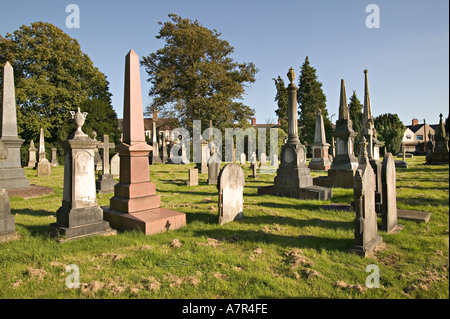 Friedhof Grabsteine Cathays Cardiff South Wales UK Stockfoto
