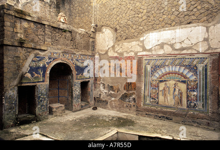 Haus des Neptun und Amphitrite bei Herculaneum Neapel Italien Stockfoto